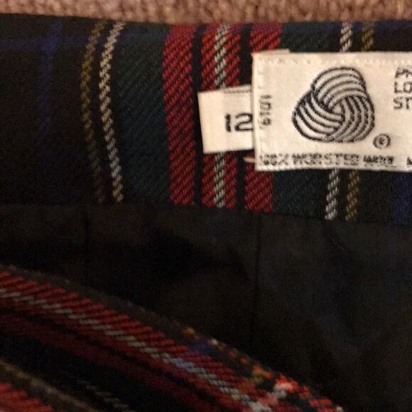 Rafaella Wool Plaid Holiday Skirt. 12 - Picture 5 of 5